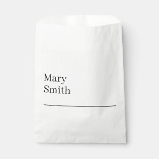 Sachets En Papier Moderne minimaliste souligné