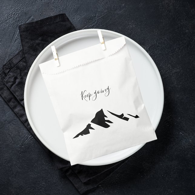 Sachets En Papier Moderne Noir Continuez Simple (Créateur téléchargé)