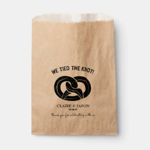 Sachets En Papier Moderne Nous avons lié le Mariage Knot Pretzel