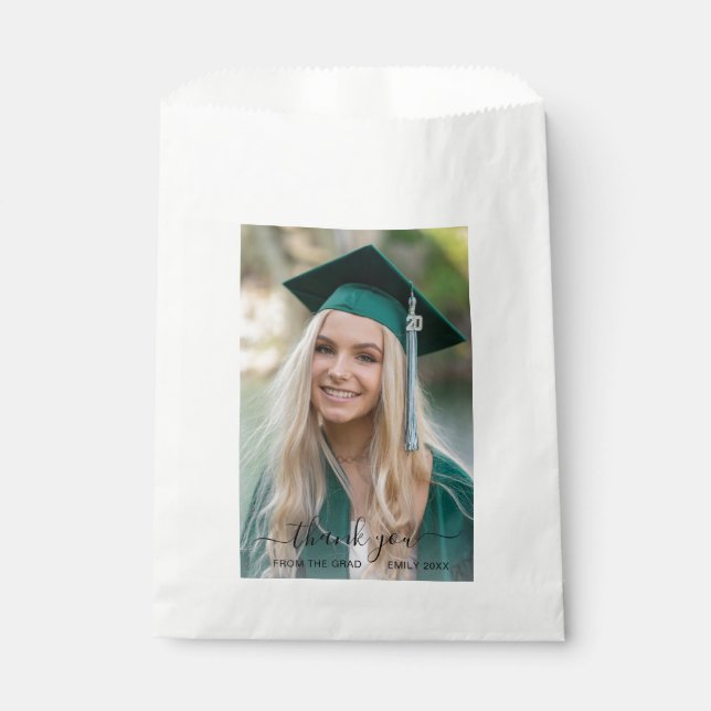 Sachets En Papier Moderne Photo Elegant Graduation (Devant)