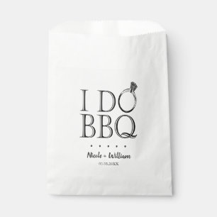Sachets En Papier Moderne Rustique I Do BQ Mariage porte-ustensile