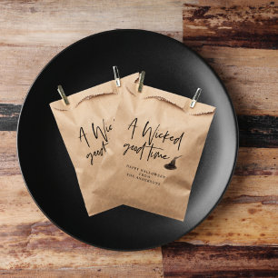 Sachets En Papier Moderne Une Citation Du Bon Temps   Bonne Hallowee