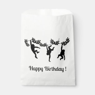Sachets En Papier Monkey Troop Joyeux anniversaire