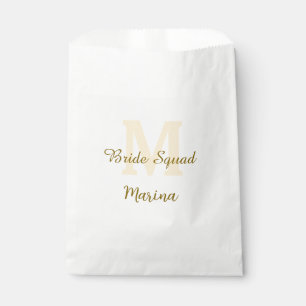 Sachets En Papier Monogramme de l'équipe de la mariée simple shower
