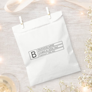 Sachets En Papier Monogramme élégant et nom de l'entreprise (ou autr