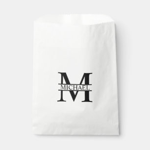 Sachets En Papier Monogramme et nom personnalisés