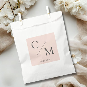 Sachets En Papier monogramme simple et élégant