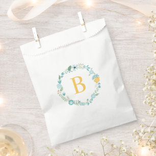Sachets En Papier Monogramme sur mesure de la couronne d'eau et de f