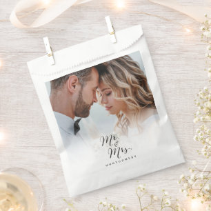 Sachets En Papier Monsieur et Madame Script Calligraphie Chic Photo