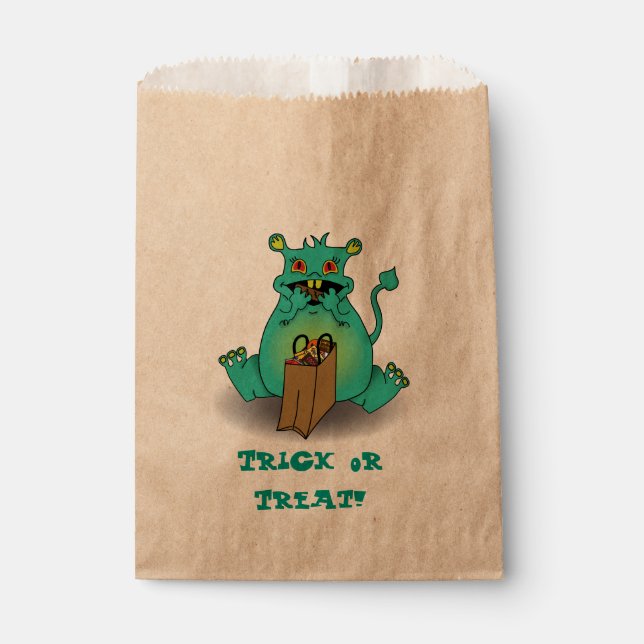 Sachets En Papier Monstre de bonbons au chocolat (Devant)