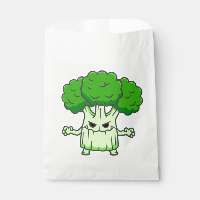 Sachets En Papier monstre halloween brocoli (Devant)