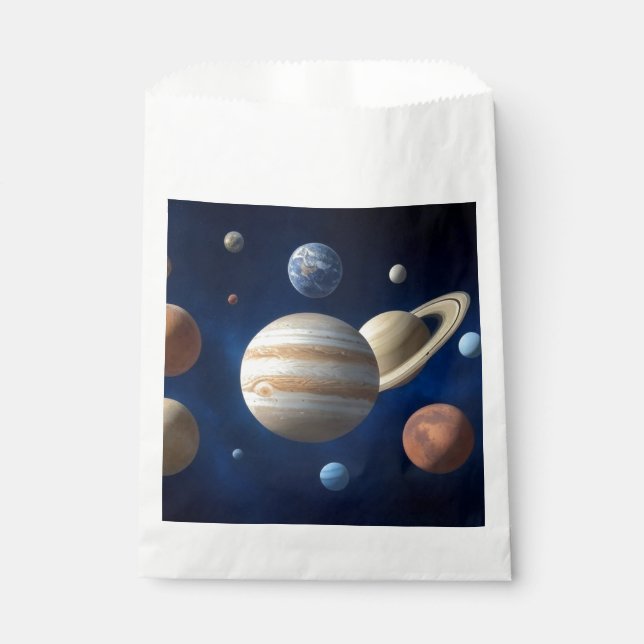 Sachets En Papier Montage d'un système solaire (Devant)