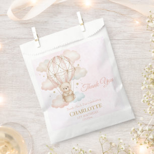 Sachets En Papier Montgolfière Beary Sweet pour 1er anniversaire