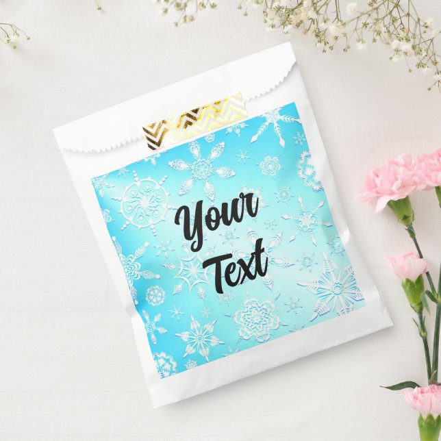 Sachets En Papier Motif Crystal Snowflakes (Scellé)