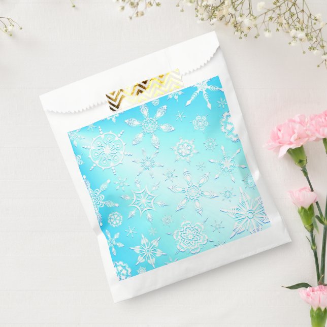 Sachets En Papier Motif Crystal Snowflakes (Scellé)