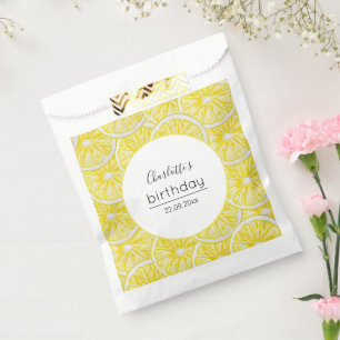 Sachets En Papier Motif d'aquarelle de tranches de citron