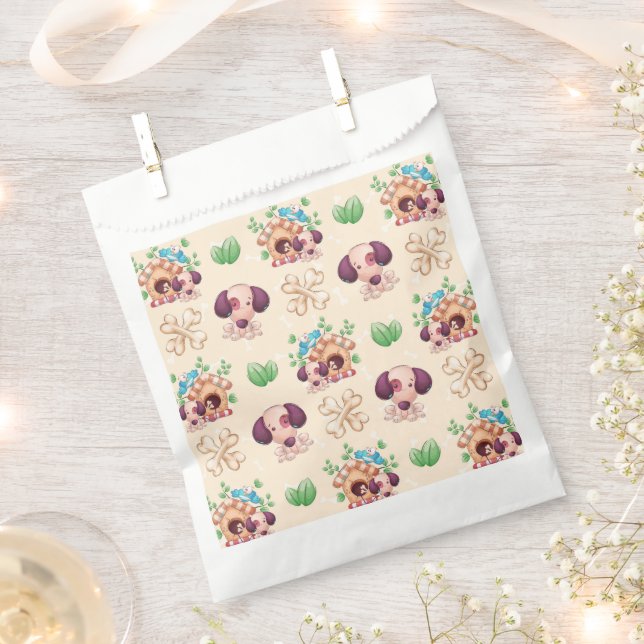 Sachets En Papier Motif de chien adorable  (Coupé)