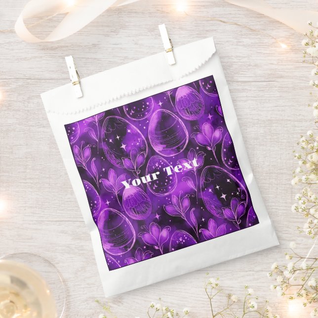 Sachets En Papier Motif de Pâques gothique violet (Coupé)