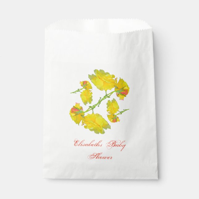 Sachets En Papier Motif de roses. (Devant)