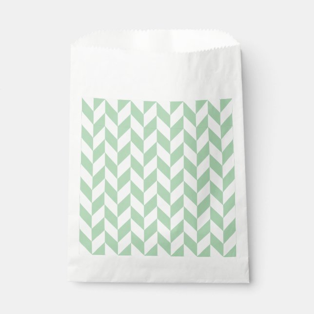 Sachets En Papier Motif de squelette vert à la menthe (Devant)