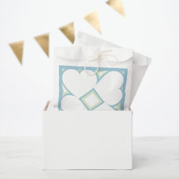 Sachets En Papier Motif des Coeurs Blancs