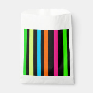 Sachets En Papier Motif Rayures Néon