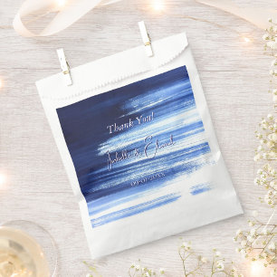 Sachets En Papier Motif tendance de coups de pinceau aquarelle marin