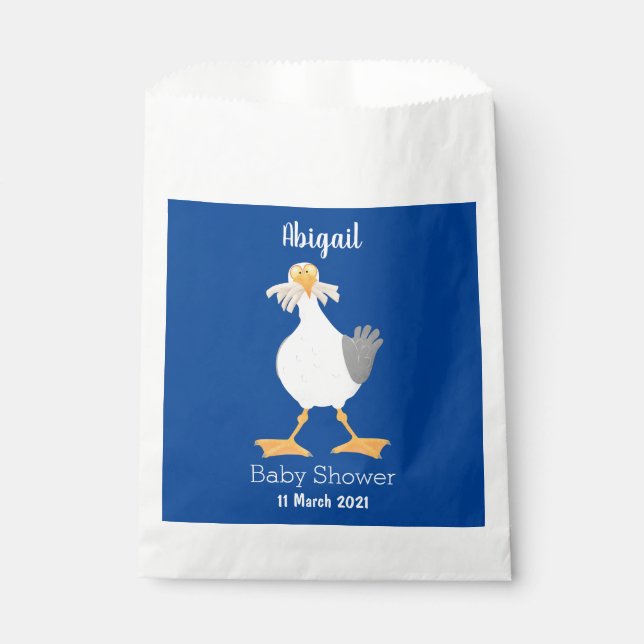 Sachets En Papier Mouette drôle avec dessin animé de frites (Devant)