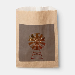 Sachets En Papier Moulin à vent de Ferme Mariage Rustique