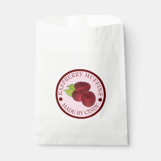 Sachets En Papier Muffins De Framboise Faits Maison Fabriqués À Part (Devant)