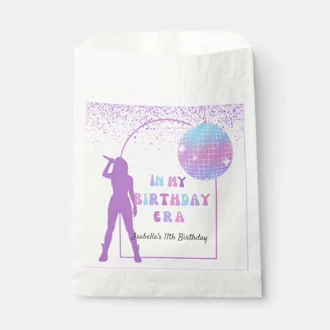 Sachets En Papier Musique Dans Mon Anniversaire Ère Violet Anniversa (Devant)