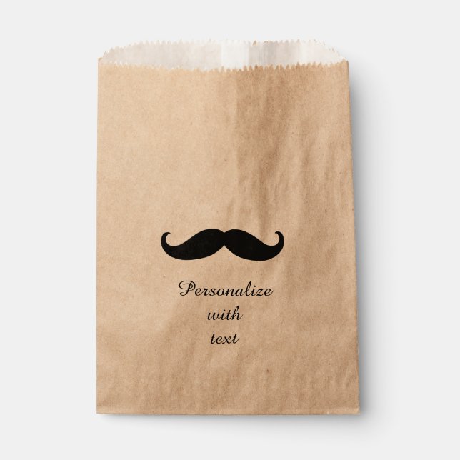 Sachets En Papier Mustache personnalisée (Devant)