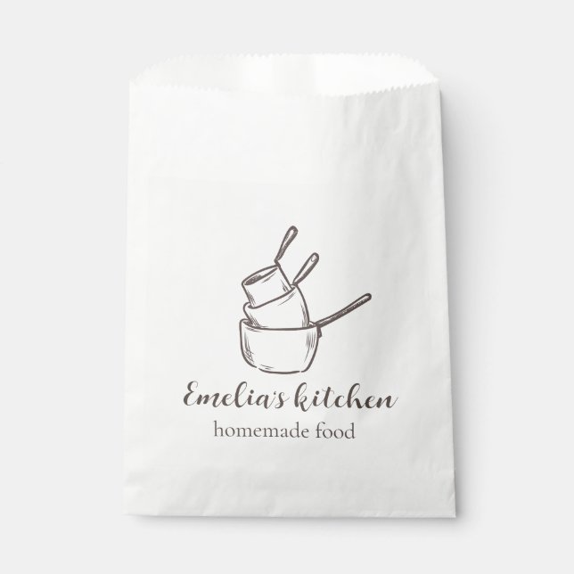 Sachets En Papier My tiny kitchen logo Sticker (Devant)