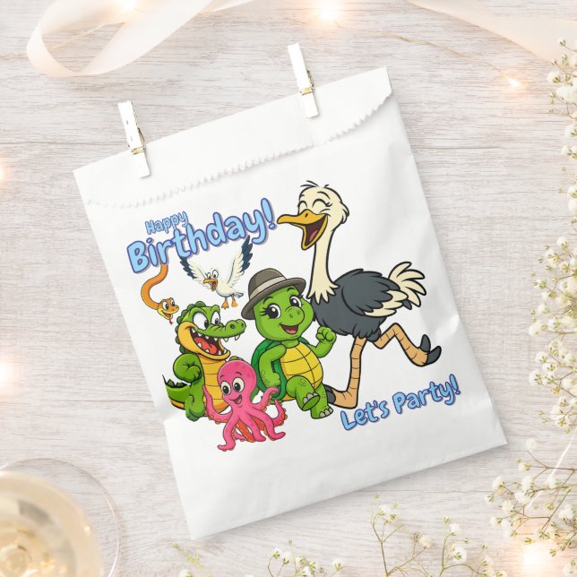 Sachets En Papier Nae Nae and Lulu Birthday Favor Bags (Coupé)