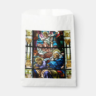 Sachets En Papier Naissance de fenêtre en verre teinté de Jésus
