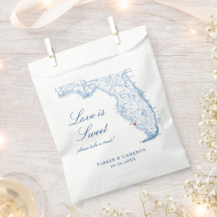 Sachets En Papier Naples Florida Elegant Mariage Carte