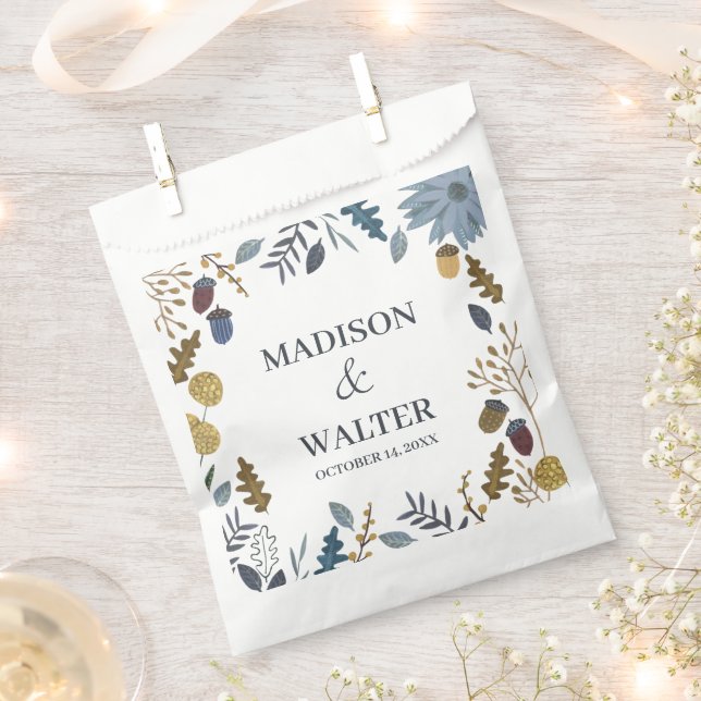 Sachets En Papier Nappe de numéro de table de mariage de feuilles d' (Coupé)