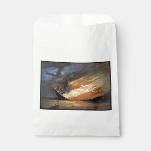 Sachets En Papier Navire amiral rebelle de la guerre civile en feu d