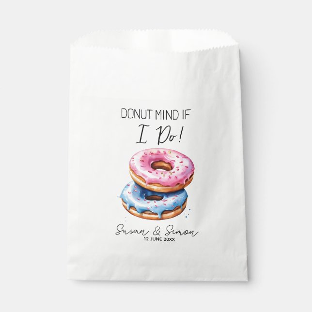 Sachets En Papier N'ayez Pas Peur de Croquer! Donut de Mariage Perso (Devant)
