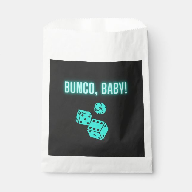 Sachets En Papier Neon Aqua Bunco Baby   (Devant)