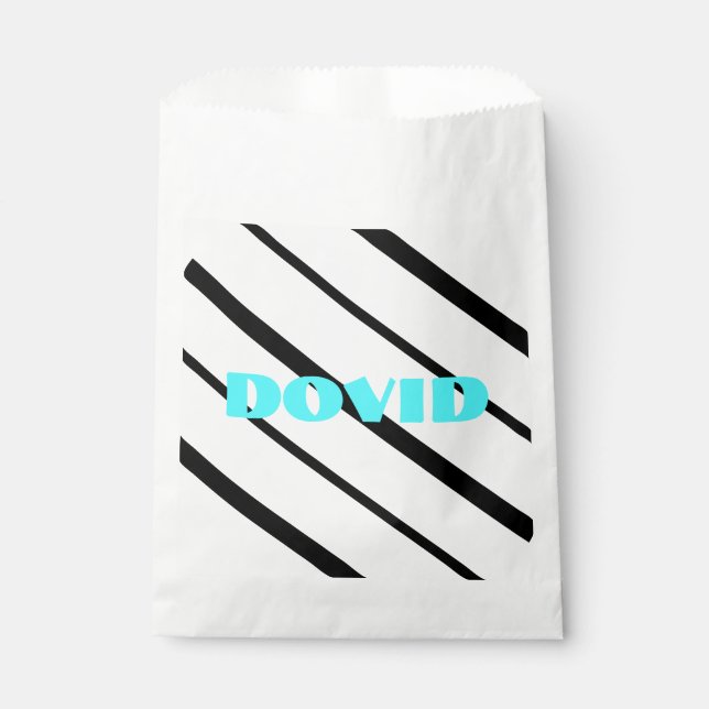 Sachets En Papier Neon noir upsherin pour sac (Devant)