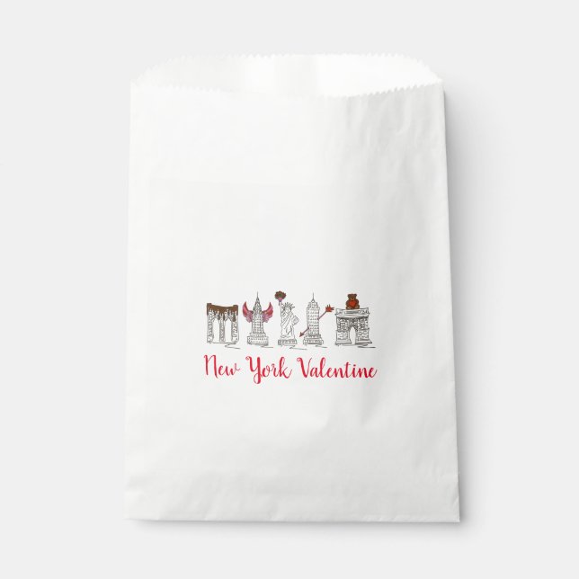 Sachets En Papier New York Valentine NYC Saint Valentin (Devant)