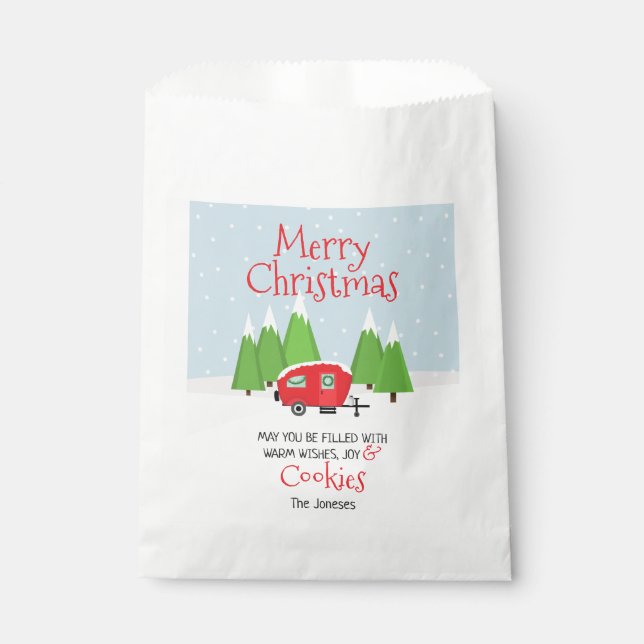 Sachets En Papier Noël du Camper Retro (Devant)