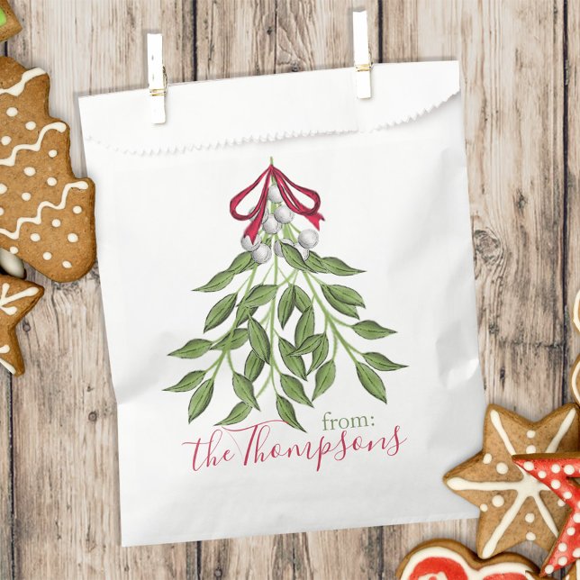 Sachets En Papier Noël Joyeux Joyeux Mistletoe Whimsical (Créateur téléchargé)