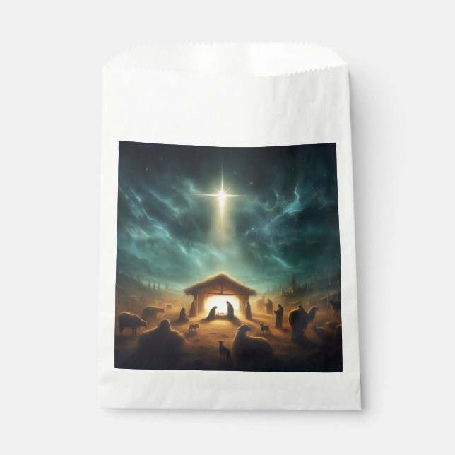 Sachets En Papier Noël/Nativité/Jésus (Devant)