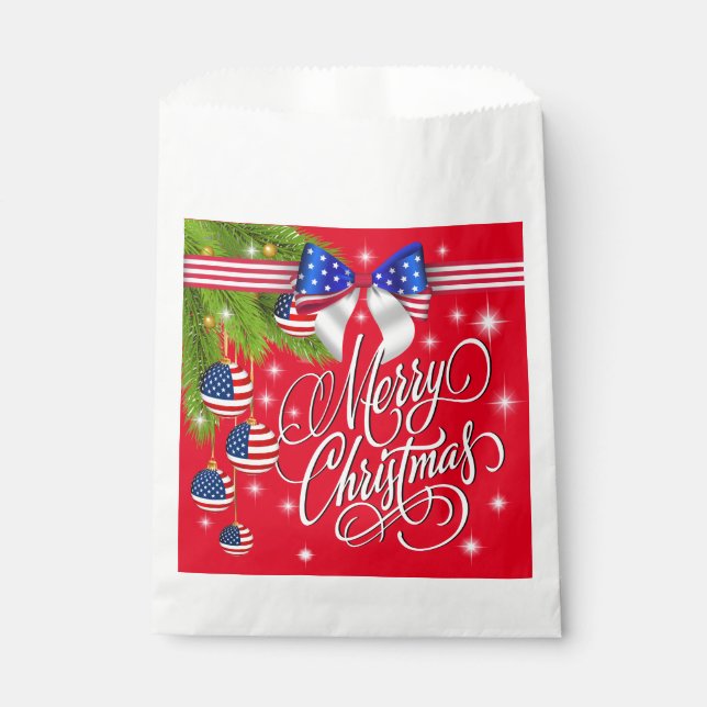 Sachets En Papier Noël patriotique (Devant)