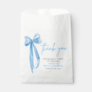 Sachets En Papier Noeud Bleu Poussiéreux Elle Attache le Noeud Récep