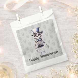 Sachets En Papier Nœud Papillon Chapeau Haut de Forme Crânes Joyeux