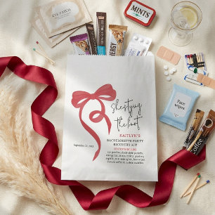 Sachets En Papier Noeud Papillon Rouge Coquette Enterrement de Vie d