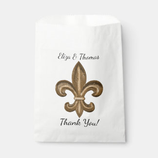 Sachets En Papier Nola Gold Fleur De Lis Mariage Merci